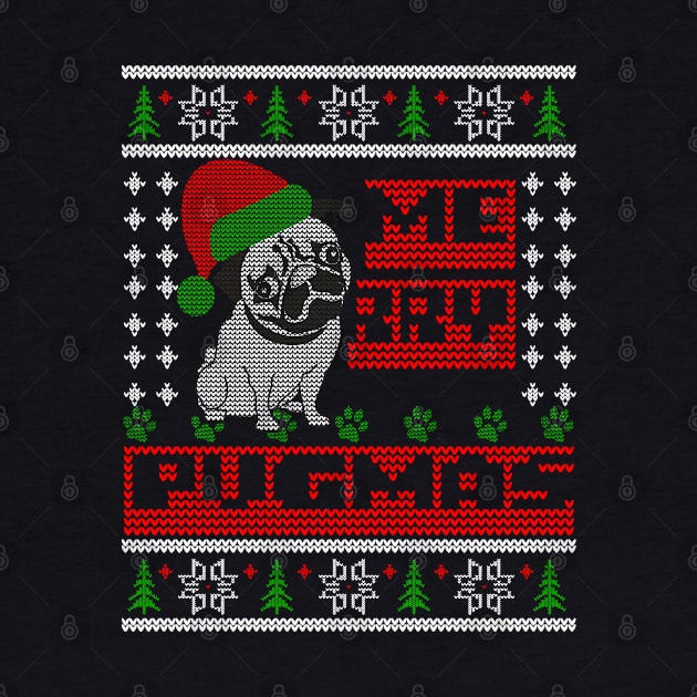 Pug Lover Ugly Christmas Sweater by RobertDan